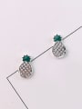 thumb Tiny Pineapple Silver Stud Earrings 2