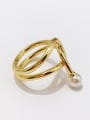 thumb Copper With Gold Plated Simplistic Irregular Band Rings 1