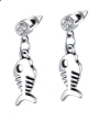 thumb Stainless Steel With Personality fishbone Stud Earrings 0