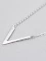 thumb Simple V-shaped Silver Women Necklace 3