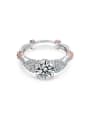 thumb Fashionable Double Color 925 Silver Zircon Ring 0