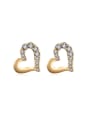 thumb All-match 18K Gold Plated Heart Stud Earrings 0