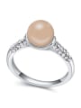 thumb Simple Imitation Pearl Tiny Crystals Alloy Ring 3