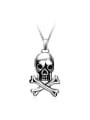 thumb Delicate Skull Shaped Titanium Steel Necklace 0