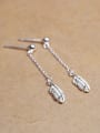 thumb Simple Little Feather 925 Silver Stud Earrings 1