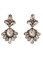 thumb Retro Luxury Rhinestones Drop Cluster earring 0