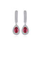 thumb Copper With Platinum Plated Delicate Water Drop Drop Earrings 0