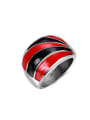 thumb Unisex Personality Double Color Design Titanium Enamel Ring 0