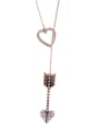 thumb Heart Arrow Shaped Accessories Necklace 1
