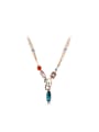 thumb Colorful Austria Crystal Rose Gold Plated Necklace 0