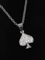thumb All-match 18K Platinum Plated Heart Shaped Zircon Necklace 1