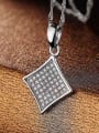 thumb Temperament Rhombus Shaped Zircon Pendant 3