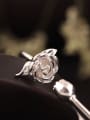 thumb S925 Silver Rose Flower Opening bangle 0