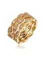 thumb Fashion Geometric Shaped 18K Gold Plated Copper Ring Set 0