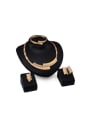 thumb Alloy Imitation-gold Plated Fashion Rhinestone Four Pieces Jewelry Set 0