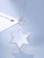 thumb Fashion White Shell Star Pendant 925 Silver Necklace 2