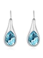 thumb Simple Water Drop austrian Crystals Alloy Stud Earrings 4