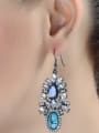 thumb Trendy Acrylic Stone Peacock Shaped Drop Earrings 1