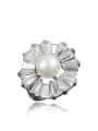 thumb Noble White Gold Plated Artificial Pearl Ring 0