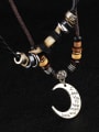 thumb Personalized Moon Beads PU Sweater Chain 2