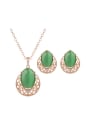 thumb Alloy Imitation-gold Plated Vintage style Artificial Stones Hollow Two Pieces Jewelry Set 0