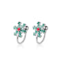 thumb 925 Sterling Silver With Platinum Plated Cute Snowflake Ear Clip Without Piercings 0