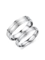thumb Fashion Zircon Titanium Lovers Ring 0