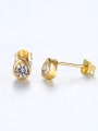 thumb 925 Sterling Silver With Cubic Zirconia Cute Round Stud Earrings 3