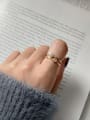 thumb Pure silver simple zricon synthesis pearl free size ring 1