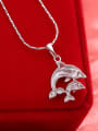 thumb Copper Alloy 24K Gold Plated Fashion Dolphin Necklace 1