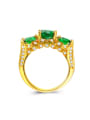 thumb Green Zircons Noble Gold Plated Women Ring 0
