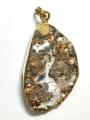 thumb Gold Plated Natural Agate Stone Irregular Pendant 1