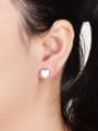 thumb Women All-match Heart Shaped Acrylic Stud Earrings 1