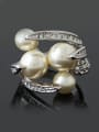 thumb Exaggerated Artificial Pearls Rhinestones Alloy Ring 0