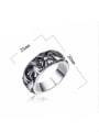 thumb Stainless Steel With Antique Silver Plated Trendy Round Rings 2