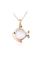 thumb Fashion Opal 18K Rose Gold Bubble Fish Shaped Necklace 0