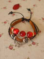 thumb Multi-layer Butterfly Shaped Red Beads Bracelet 0