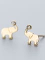 thumb Lovely Elephant Shaped Rhinestone S925 Silver Stud Earrings 1