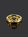 thumb High Quality Crown Shaped 24K Gold Plated Copper Ring 1