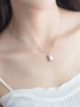 thumb S925 Silver Small Crown Pearl Necklace 2