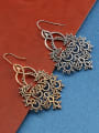 thumb Retro style Hollow Antique Gold Plated Alloy Earrings 2