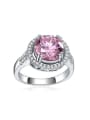 thumb Exquisite Cubic Pink Zircon Copper Ring 2