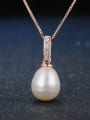 thumb Water Drop Freshwater Pearls Rose Gold Plated Pendant 2