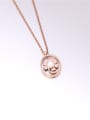 thumb Round Flower Pattern Clavicle Necklace 0