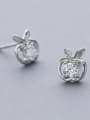 thumb Elegant Apple Shaped Zircon stud Earring 1