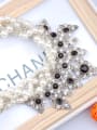thumb Exaggerated Luxury Imitation Pearls Cubic Rhinestones Alloy Necklace 1