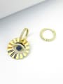 thumb Copper With Gold Plated Classic Asymmetry  Evil Eye Cluster Earrings 3