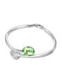 thumb Simple austrian Crystals Little Leaves Alloy Bangle 2