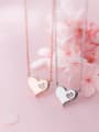 thumb 925 Sterling Silver With Silver Plated Personality Heart Necklaces 0