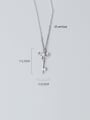 thumb 925 Sterling Silver With  Cubic Zirconia Simplistic Irregular Key Necklaces 3
